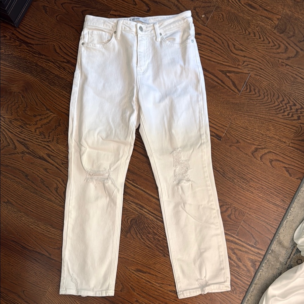 Just Black Women's White Straight Leg Jeans
